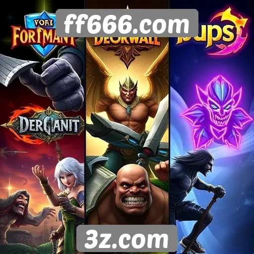 Comparativo de jogos populares disponíveis em ff666.com